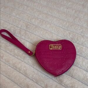 Juicy Couture Fuchsia Heart Wristlet